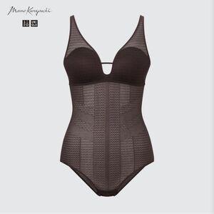 Uniqlo x Mame Kurogouchi Mesh Bra Bodysuit, Brown, Size XXL